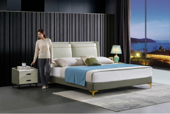 Mobili da camera da letto di lusso Design letto imbottito Letto matrimoniale matrimoniale