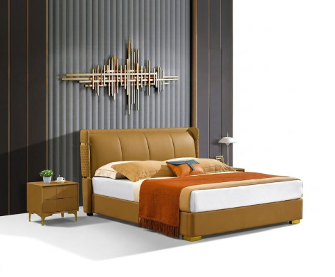 Letto matrimoniale Mobili arancioni Letti Camera da letto Doppio Letto Beige Hotel
