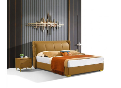 Letto matrimoniale Mobili arancioni Letti Camera da letto Doppio Letto Beige Hotel