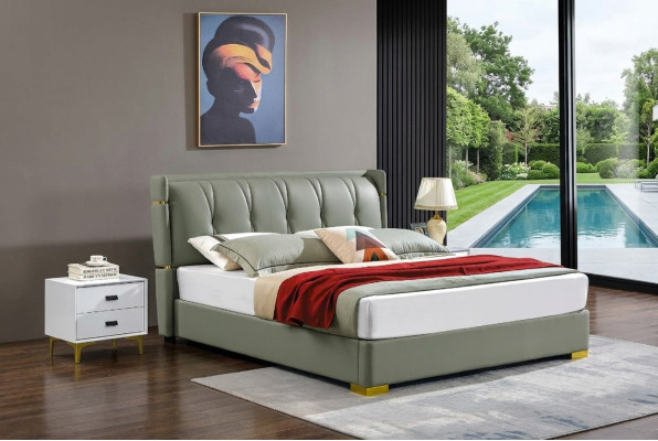 Letto matrimoniale Beige Mobili Letti Camera da letto Letto Matrimoniale Beige Hotel