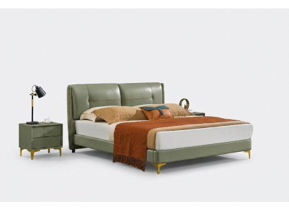 Camera da letto Letto 3 comodini Set di lusso Design Letti in legno Letto matrimoniale
