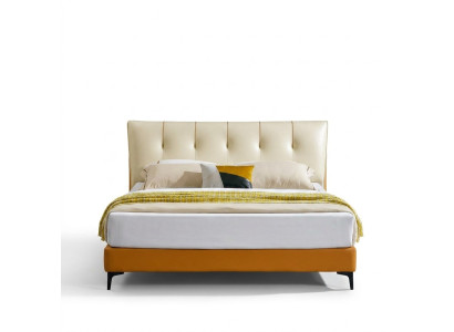 Letto in pelle Letto di lusso Letti matrimoniali Doppi Imbottito Hotel Set completo