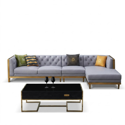 Divano angolare divano divano divano in pelle arredamento di lusso arredamento a L