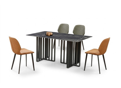Tavolo Sedia Sala da pranzo Mobili Sedia a sdraio Set Suite Gruppo Tavoli 5pz.