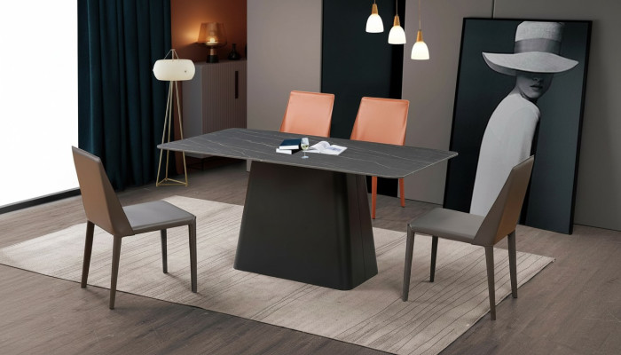Tavolo da pranzo moderno in legno design tavoli in acciaio inossidabile sala da pranzo 180x90