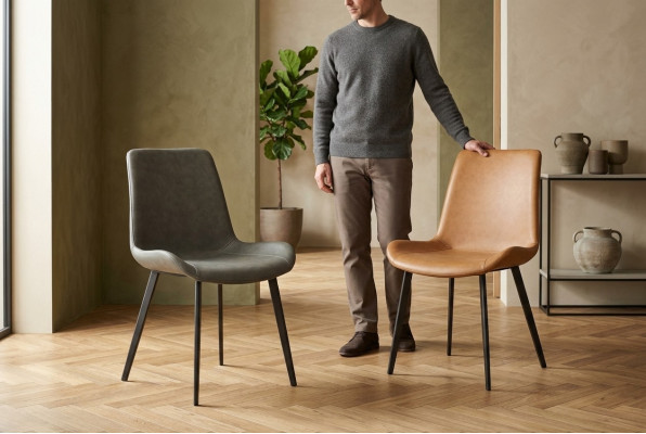 Sedia da designer, poltrona di lusso, sedie imbottite 1x soggiorno sala da pranzo