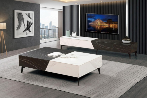 Tavolo in legno Tavolo Tavolino Tavolino Divano Design Soggiorno Lucido 130x80