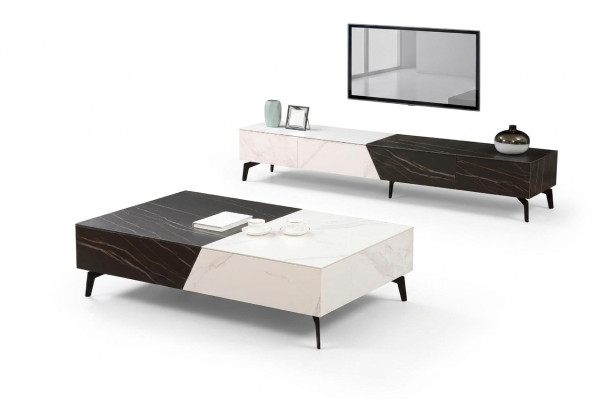 Tavolo in legno Tavolo Tavolino Tavolino Divano Design Soggiorno Lucido 130x80