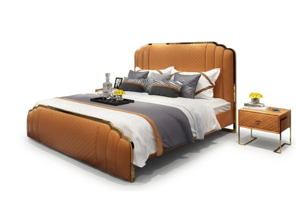 Letto Imbottito Design Di Lusso Hotel Camera Matrimoniale Letto Matrimoniale 180x200cm