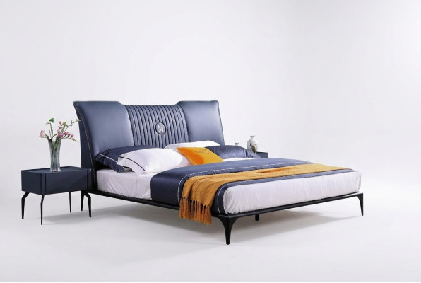 Camera da letto Mobili 3 pezzi Set Letto da hotel + 2 comodini Lucido Letti Italia