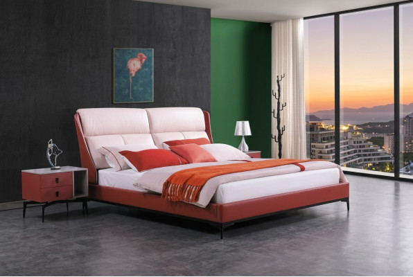 Set da camera da letto classico con letto 2 comodini 3 pezzi nero