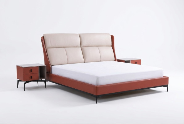 Set da camera da letto classico con letto 2 comodini 3 pezzi nero