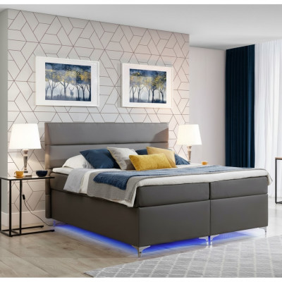 Letto boxspring Letto matrimoniale Letto in pelle Letti imbottiti Arredamento per la camera da letto 180x200