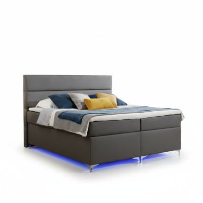 Letto boxspring Letto matrimoniale Letto in pelle Letti imbottiti Arredamento per la camera da letto 180x200