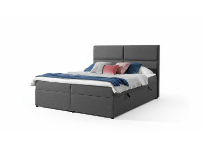 Letto design Chesterfield in tessuto per hotel, letto matrimoniale di lusso 180x200.