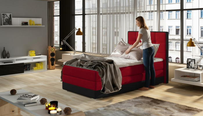 Letto imbottito design di lusso Hotel Letti 90x200 cm Camera da letto Boxspring Singolo