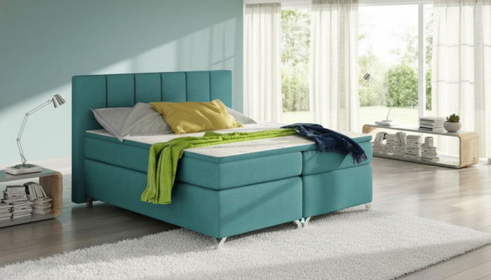 Lusso Designer Letto imbottito Letto Letti Letto designer Boxspring Tessile 180x200 Nuovo