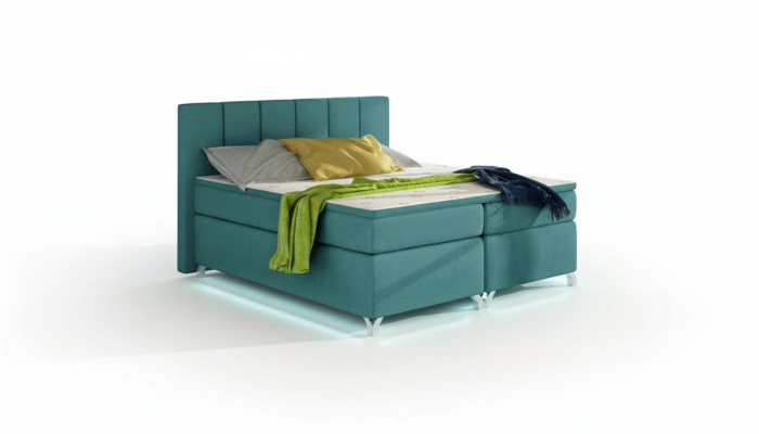 Lusso Designer Letto imbottito Letto Letti Letto designer Boxspring Tessile 180x200 Nuovo