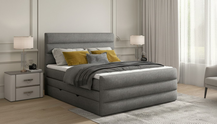 Letto boxspring di lusso, letti di design, arredamento per hotel, letto matrimoniale 140/160/180x200