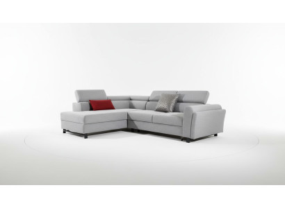 Sofà ad angolo con chaise longue in forma di L, set di poltrone, moderno divano in tessuto, sedile da angolo