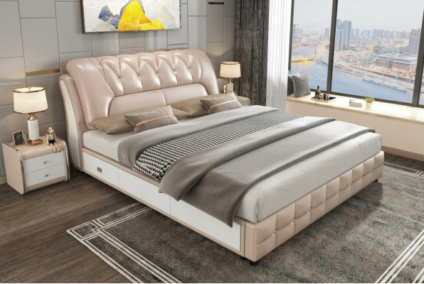 Designer Letto Imbottito Design Letto di Lusso Doppio Letto da Hotel 180x200cm
