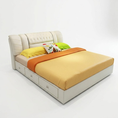 Lussuosa camera da letto con letto imbottito matrimoniale 180x200 di design mobili arredamento