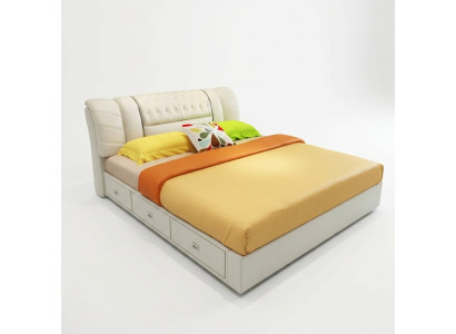 Lussuosa camera da letto con letto imbottito matrimoniale 180x200 di design mobili arredamento