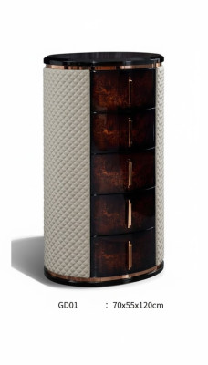 Alta cassettiera marrone di lusso Armadio moderno Mobili di design in legno Comò Soggiorno