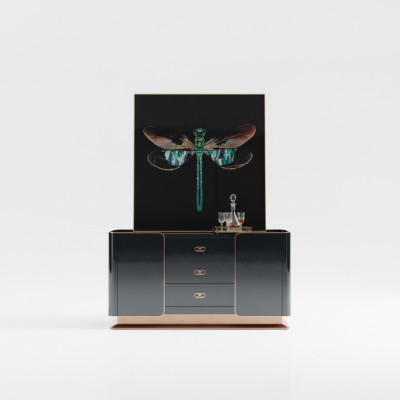 Comò credenza Design Mobili in legno Comodini credenza Legno massiccio Side