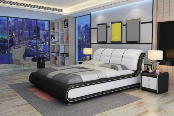 Letto matrimoniale letto reale Camera da letto di lusso stile italiano Mobili 180x200cm