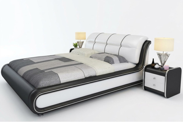 Letto matrimoniale letto reale Camera da letto di lusso stile italiano Mobili 180x200cm