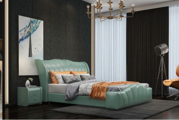 Letto classico letto matrimoniale letto matrimoniale letto in pelle Chippendale camera da letto