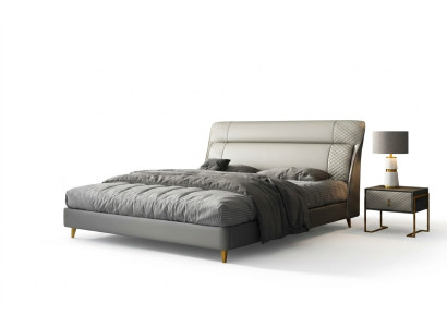 Design Letto in pelle di lusso Moderno matrimoniale 180x200 Moderno Nuovo