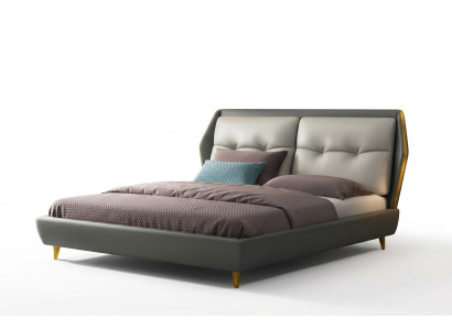 Design Letto in pelle di lusso Letti imbottiti 180x200 Mobili Camera da letto