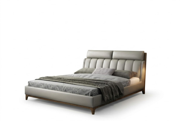 Design moderno Letto 180x200 Pelle Legno Letti Camera da letto matrimoniale