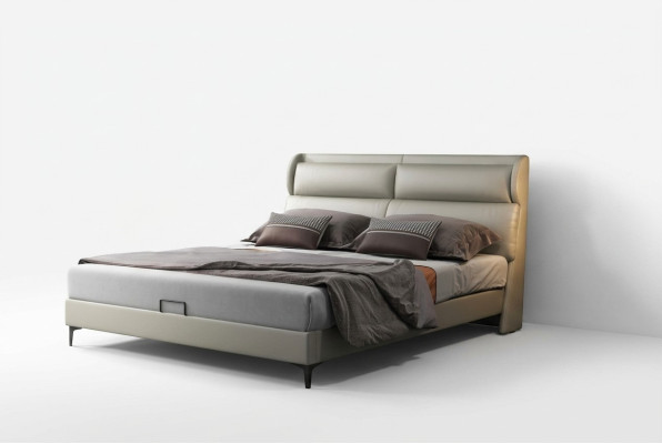 Alta qualità letto matrimoniale di lusso Design imbottito matrimoniale Hotel in pelle Tessile Nuovo