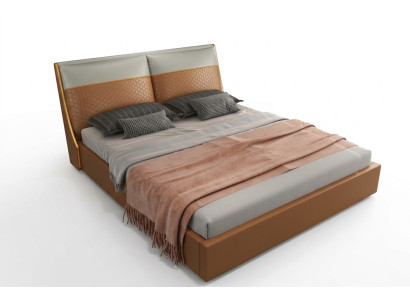 Letto designer Camera da letto Letti Tessuto Pelle Hotel Lusso Imbottitura Velluto Tessuto