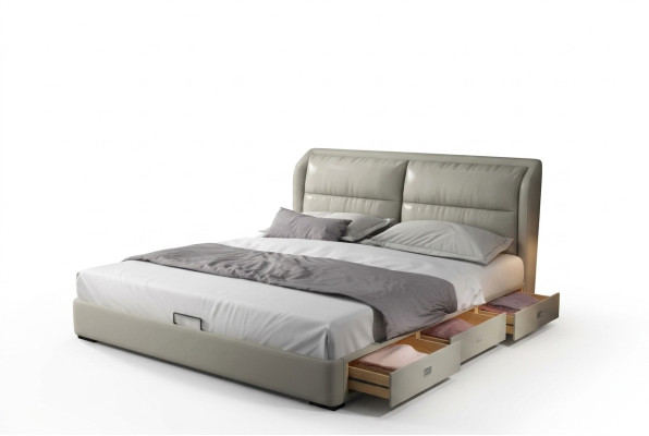 Letto designer camera da letto letti tessuto pelle hotel lusso imbottito velluto stoffa