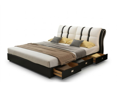 Letto design camera da letto Letti Tessuto Hotel di lusso Rivestimento Seduta Tessuto Italia