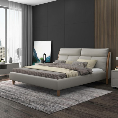 Testo design tessile letto matrimoniale Moderno hotel telaio Lusso letti matrimoniali