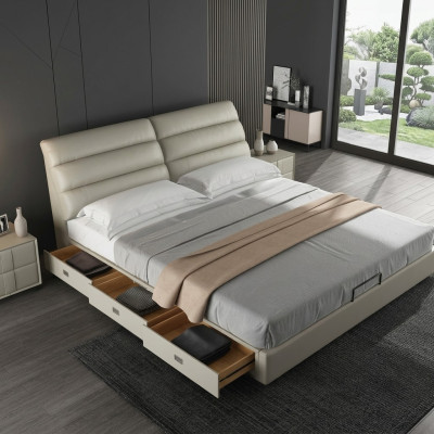 Letto Classico Imbottito Design di Lusso Letti Matrimoniali Hotel Camera da Letto