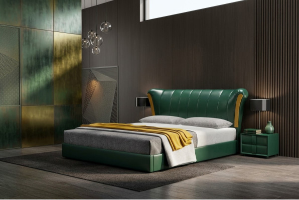 Letto imbottito Letto matrimoniale classico 180x200cm Legno Letti Camera da letto