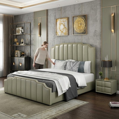 Camera da letto, design lussuoso del letto, letti matrimoniali 180x200cm, arredamento per hotel.