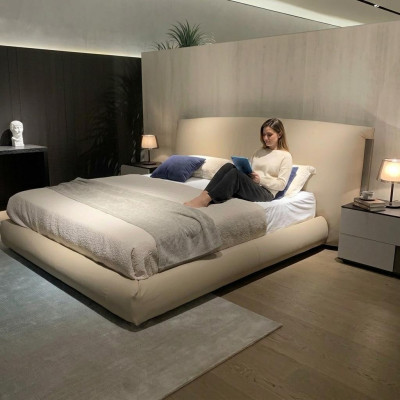 Design del letto di lusso doppio, letti classici di lusso per hotel, camere da letto di lusso in stile italiano nuove