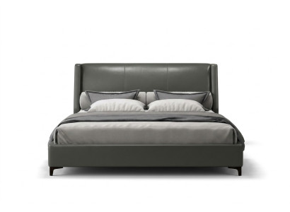 Letto imbottito design di lusso doppio per hotel, matrimoniale 180x200cm camera da letto in metallo.