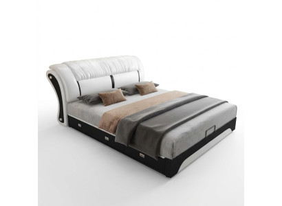 Letto Imbottito Design di Lusso Hotel Matrimoniale Matrimoniale in Pelle 180x200cm Letto