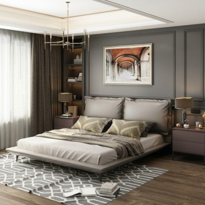 Letto matrimoniale Letto Letto matrimoniale Design di lusso Letti di lusso Letti di design Tessuto