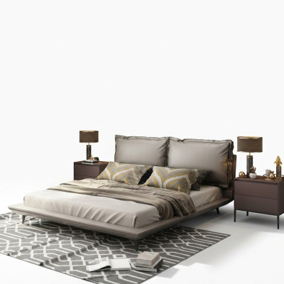 Letto matrimoniale Letto Letto matrimoniale Design di lusso Letti di lusso Letti di design Tessuto
