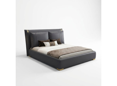 Letto matrimoniale Letto matrimoniale Design di lusso Letto di design in tessuto