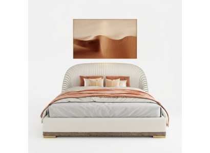 Designer letto matrimoniale Hotel di lusso in pelle camera da letto 150/180x200cm